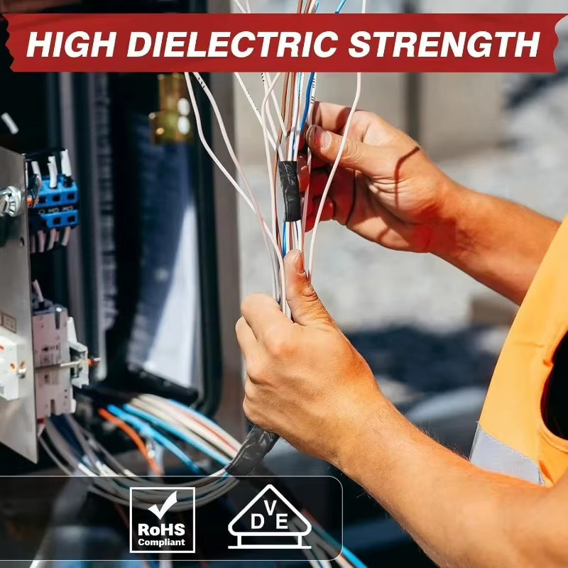 Schwarzes selbstklebendes Isolierband aus PVC für elektrische Sicherheit und Hitzebeständigkeit - Bild 3
