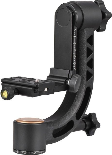 Andoer 360-Grad-Panorama-Gimbal-Stativkopf aus Aluminiumlegierung in Schwarz mit 15 kg Tragfähigkeit und 1/4 Zoll Anschluss - Bild 1