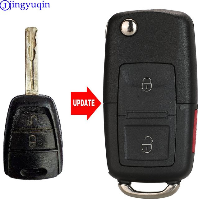 Jingyuqin 2 Tasten Fernbedienung Auto Schlüssel für Kia Ceed in Schwarz mit Elektronik 433 MHz und Uncut Klinge - Bild 1