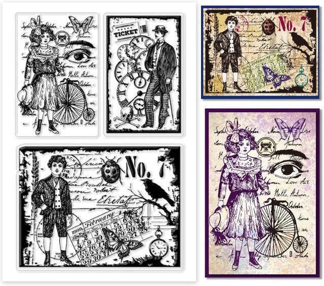 Transparenter Retro Silikonstempel mit Menschenmotiv für DIY Scrapbooking und Fotoalben - Bild 1