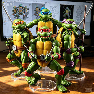 Bandai TMNT Turtle Anime Figur, Actionfigur, 15cm, ab 14 Jahren - Bild 1