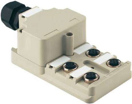 Weidmüller SAI-8-M 5P M12 OL 1740190000 Sensor/Aktorbox passiv M12-Verteiler mit Metallgewinde in Beige - Bild 1