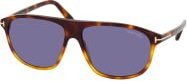 Tom Ford FT 1027 Sonnenbrille, Quadratisch, Vollrand, Kunststoff, Herren, blau, braun - Bild 1