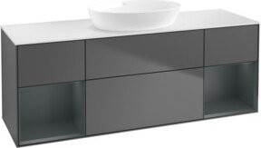 V&B Waschtischunterschrank Finion in Anthrazit lackiert, Breite: 160 cm, Tiefe: 50,1 cm, Höhe: 50,1 cm - Bild 1