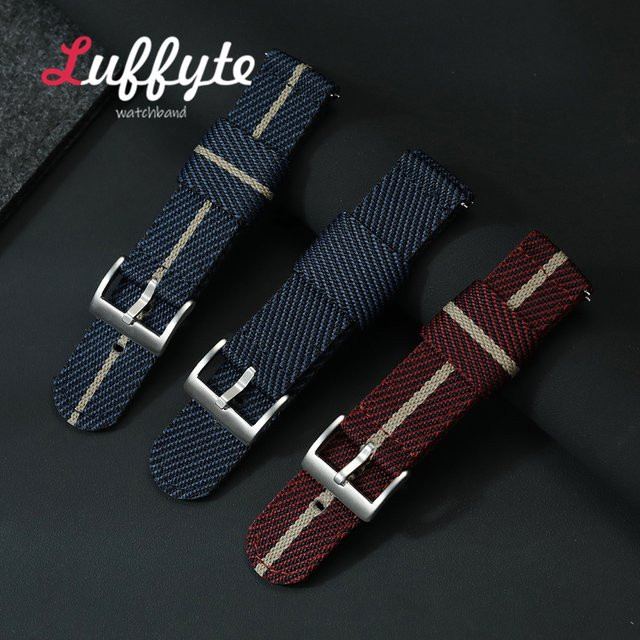 luffyte Uhrenarmband Nylon, Textil/NATO, Unisex, 20mm, 22mm - Bild 1