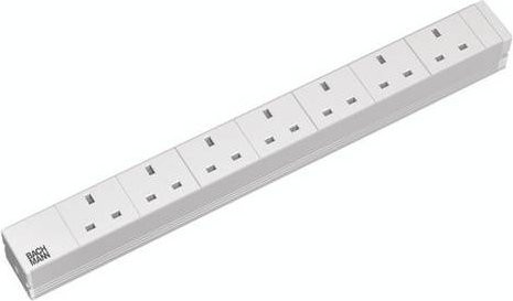 Bachmann 333.804 Netzwerkschrank-Steckdosenleiste 19 Zoll, 1 HE, Grau/Weiß - Bild 1