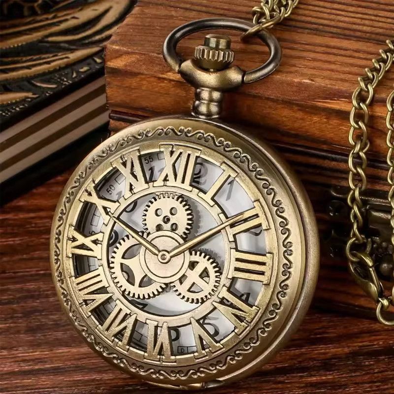 RUNERR Blindbox für Taschenuhren aus Bronze mit römischen Ziffern in Bronze - Bild 2