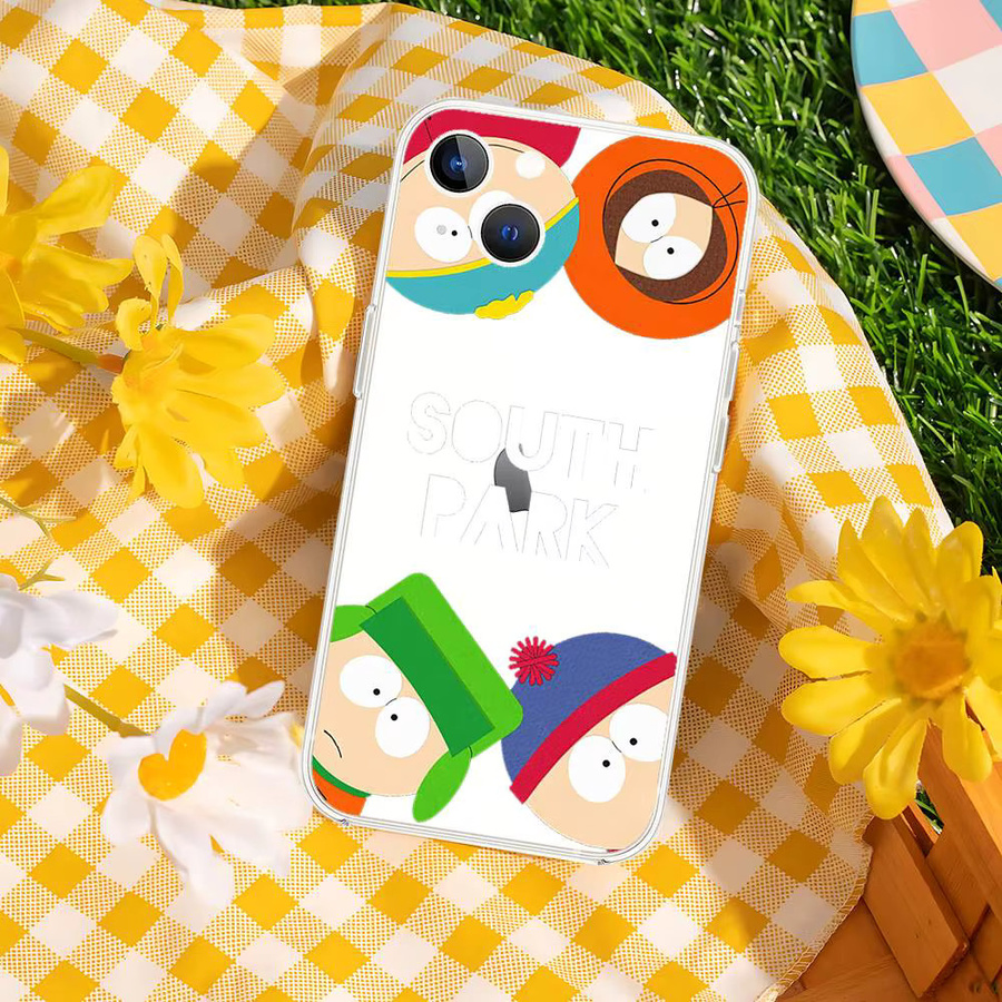 Mesuca Cartoon S-SouthS P-Park Handyhülle für iPhone 17 16 15 14 13 12 Pro Max Plus XR XS X Transparente Stoßfeste Silikonhülle - Bild 3