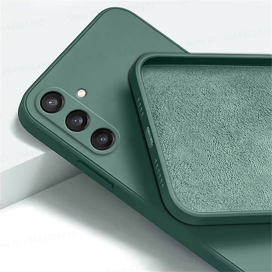 Stoßfeste quadratische Silikon-Schutzhülle für Samsung Galaxy S25 S24 Ultra S23 FE S22 S21 Plus A15 A54 A55 A14 A34 in Pink - Bild 2