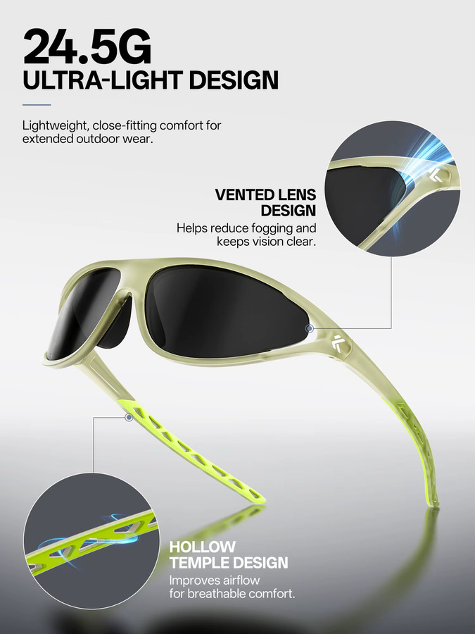 Kapvoe Sportsonnenbrille, Vollrand, Kunststoff, blue, Unisex - Bild 6