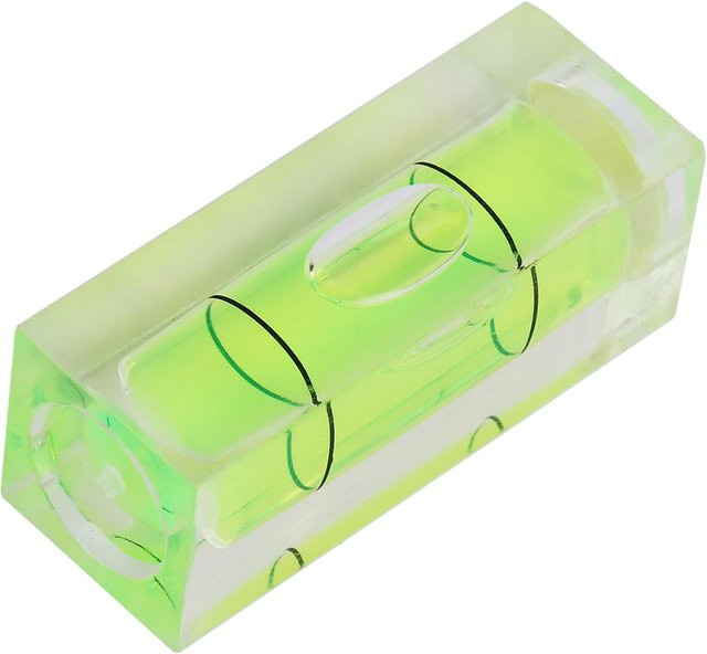 5er Set Mini Wasserwaage aus Kunststoff in Weiß, B/H/T: 1,5 x 1,5 x 4,0 cm - Bild 1