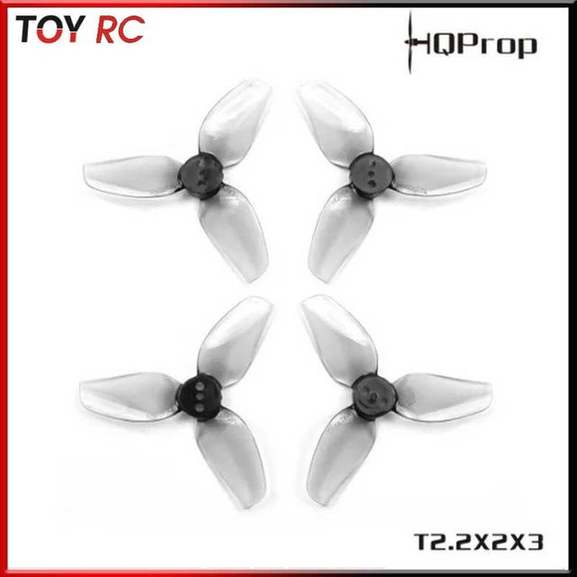 Hqprop T2.2x2x3 3-Blatt-FPV-Drohnenpropeller in Grau und Transparent für Mini-FPV-Renndrohnen - Bild 1