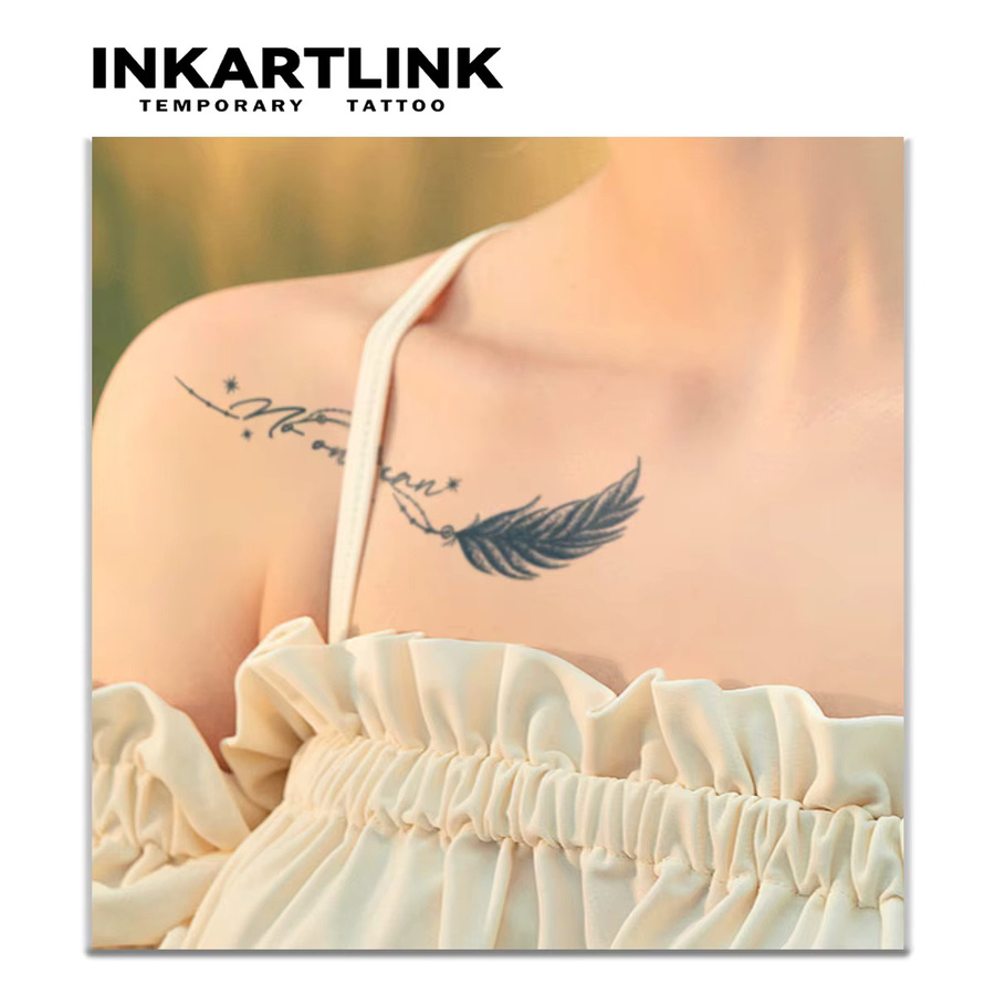 INKARTLINK Temporäre Tattoo-Aufkleber, Blumen, wasserfest - Bild 1