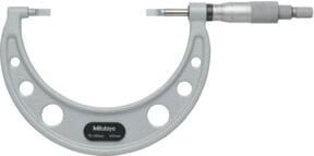 Mitutoyo Nuten-Bügelmessschraube aus Edelstahl in Silber mit Messbereich 75-100 mm - Bild 1