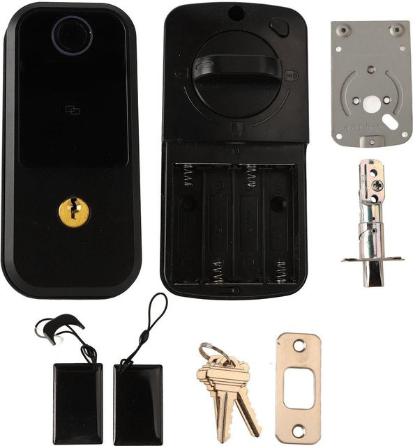 GoolRC Elektronisches Smart-Türschloss mit Fingerabdruckerkennung und mehreren Authentifizierungsoptionen in Weiß - Bild 1