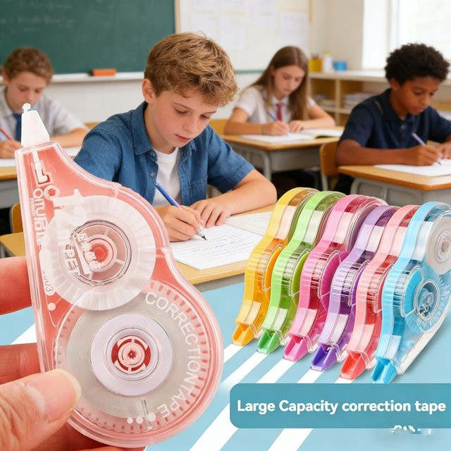 6er-Pack Korrekturband in Weiß und Multicolour für die Schule - Bild 1