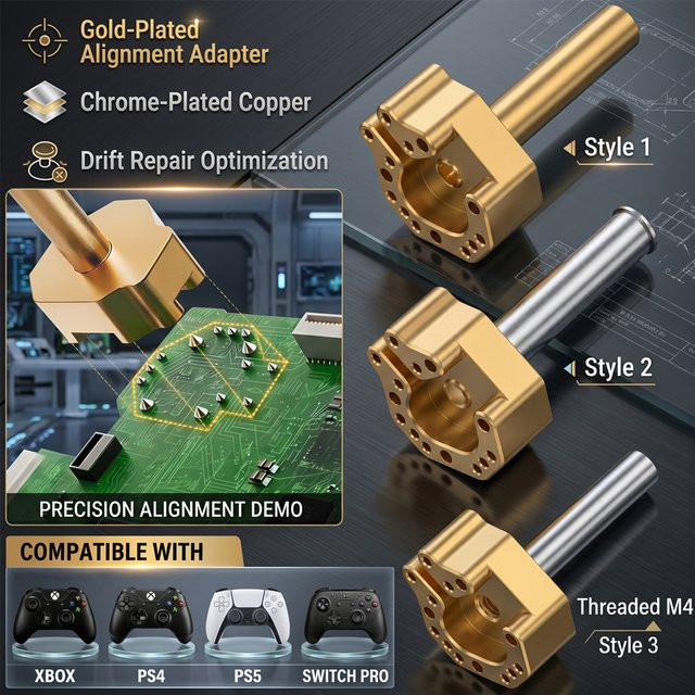M4 Gold Drift-Reparatur-Lötspitze und hohler Entlötkopf für PS5 Pro, Xbox Series und Switch Pro - Bild 1