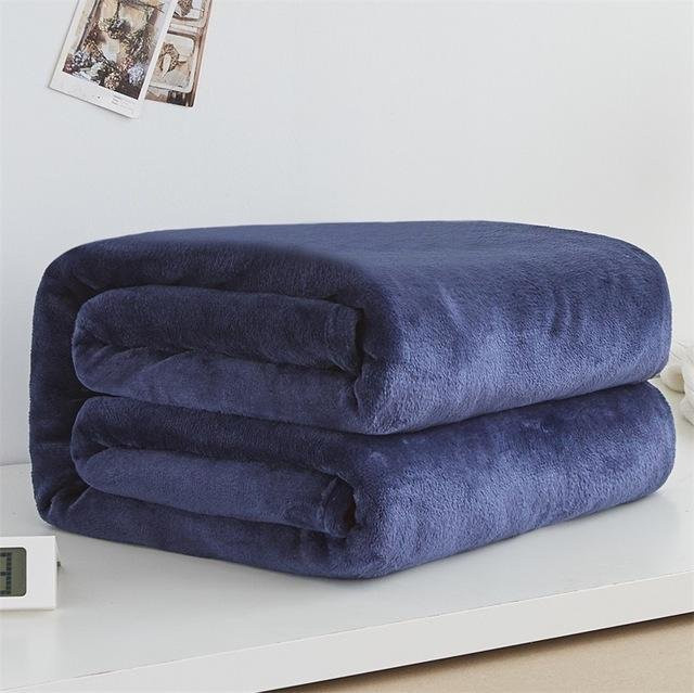 Superweiche Flanelldecke von JMG Household Supplies in Blau, leichte Fleece-Decke für Ganzjahresgebrauch, B x H: 70 x 100 cm - Bild 1