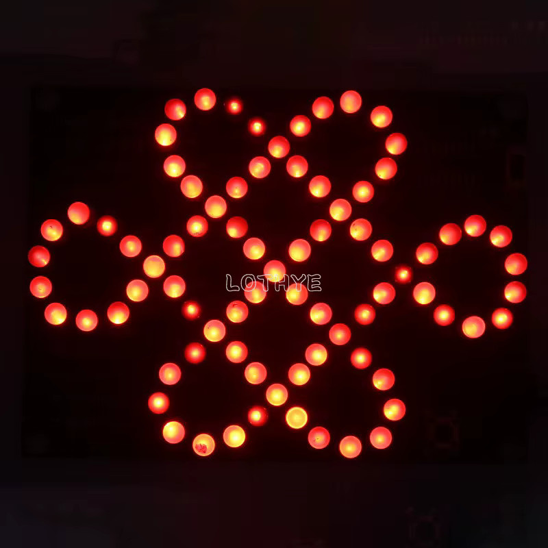 LOTHYE Chinesischer Knoten DIY Elektronisches Kit, Rot, Kunststoff - Bild 2