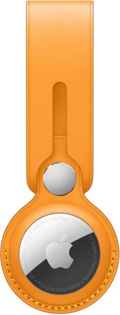 Apple AirTag Anhänger aus Leder in Orange California Poppy für Unisex - Bild 1