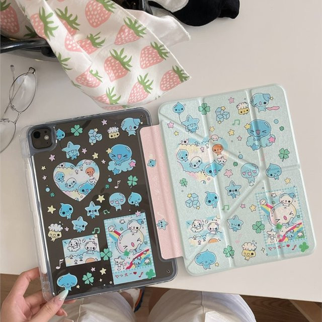 Apple iPad Hülle mit Stiftschlitz in Multicolour für iPad Mini 6, 7 und iPad Air 3, 4, 5 sowie iPad 5, 6, 7, 8, 9, 10, 11 - Bild 1