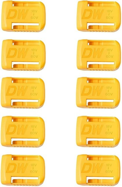 10 Stück Batteriehalter für Dewalt 18V 20V Wandhalterung in Gelb - Bild 1