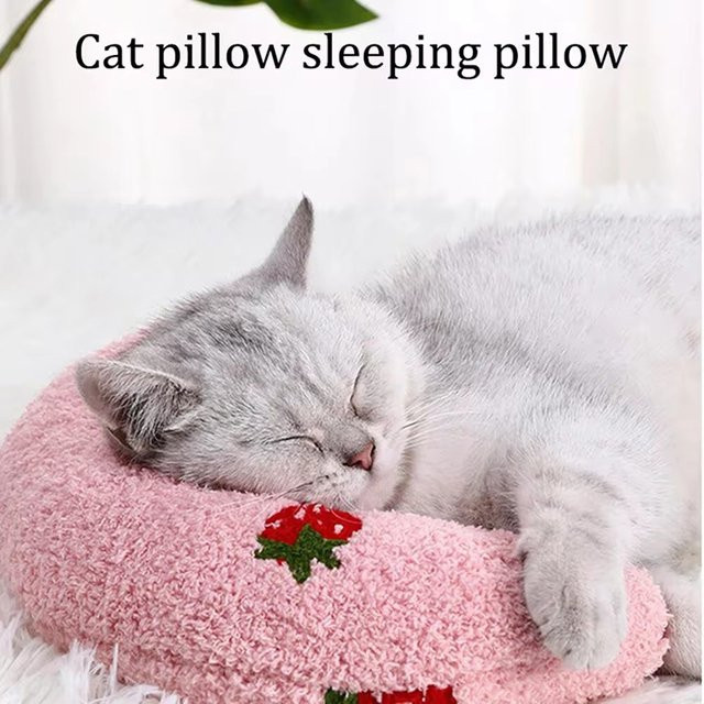 Booteely Katzenkissen Donut-Cuddler aus Bouclé in Gelb - Bild 1
