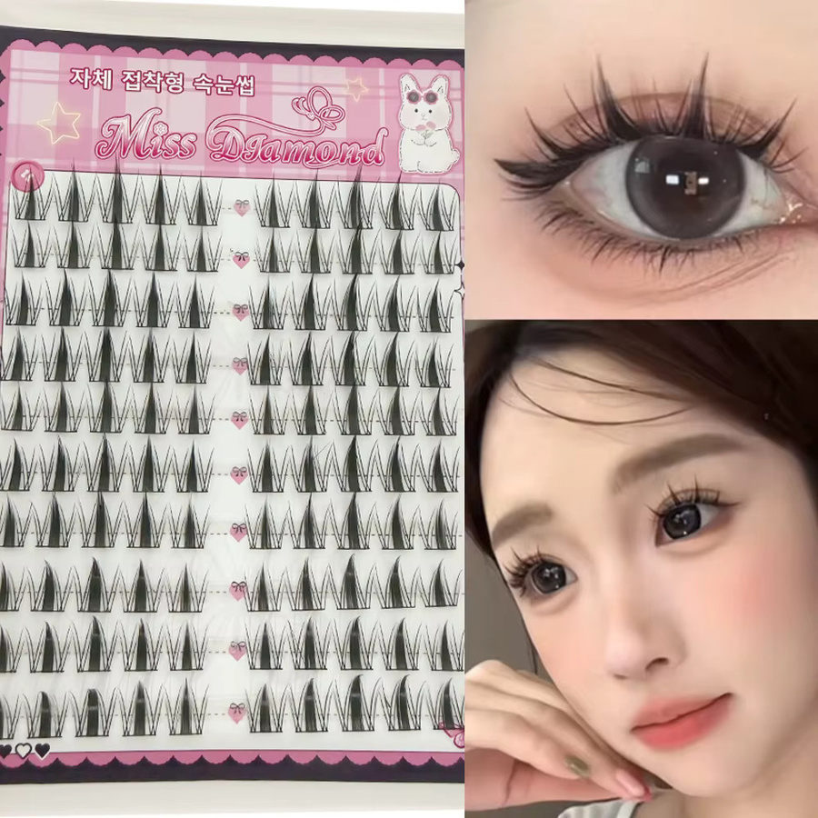 Gege Bear Klebefreie Falsche Wimpern, Sonnenblumen-Design, Natürlich - Bild 2