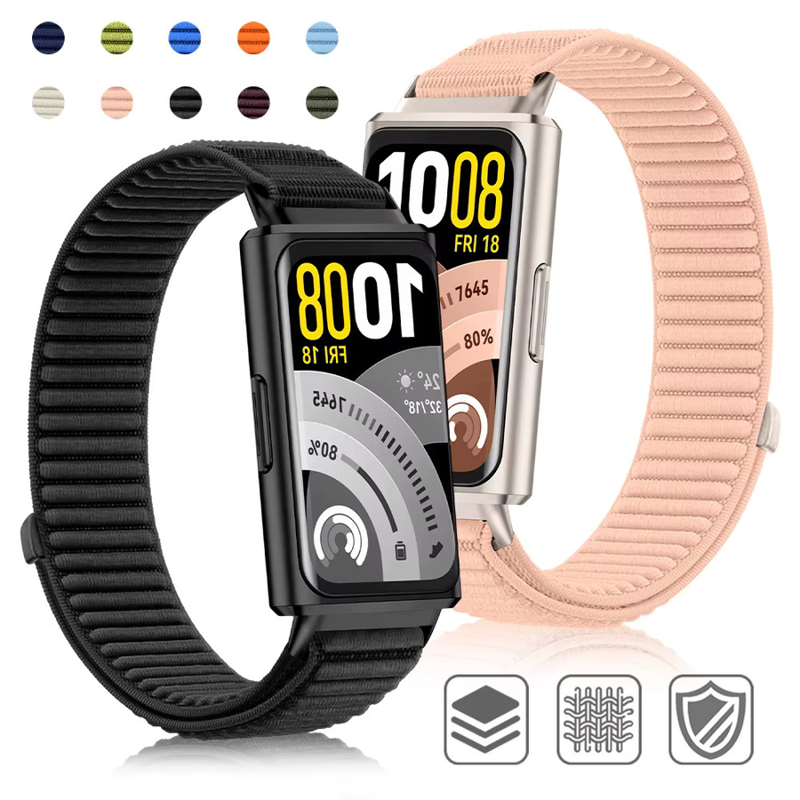 KILPILLS Uhrenarmband Nylon, Schwarz, Unisex, Huawei Band 11/11 Pro - Bild 3