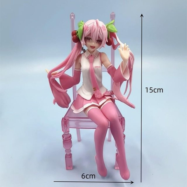 Yiran toy 1 Hatsune Miku Figur weiß rosa Sammlermodell - Bild 1