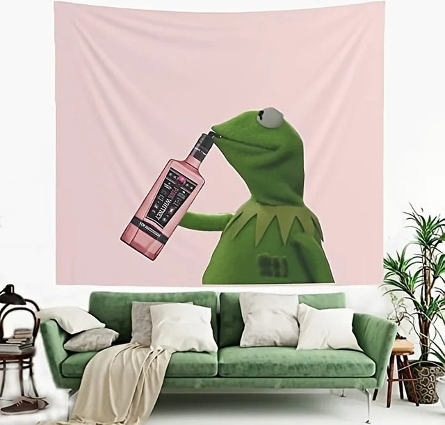 ZZN Wandbehang Boho Design mit Frosch Motiv in Rosa, Breite: 75 cm, Höhe: 100 cm - Bild 1