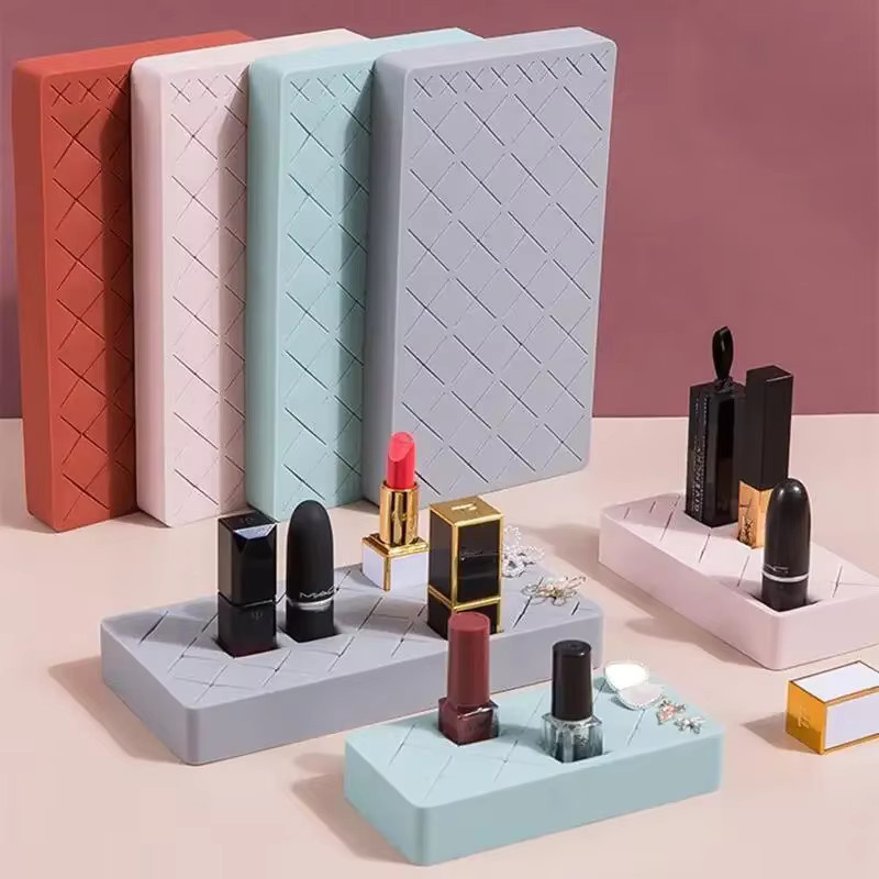 PEISI Desktop-Organizer aus Silikon für Kosmetik, Lippenstift und Make-up, Pink und Multicolour - Bild 3