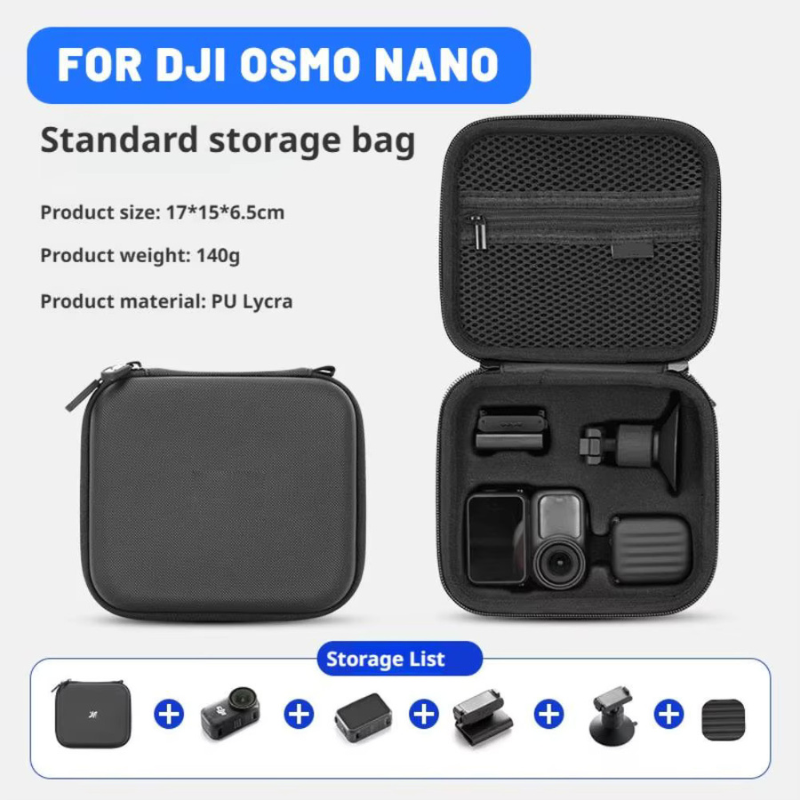 DJI Osmo Nano Kamera Schutzbox und Aufbewahrungstasche in Schwarz, wasserdichte Reise-Tragetasche für dein Zubehör - Bild 4