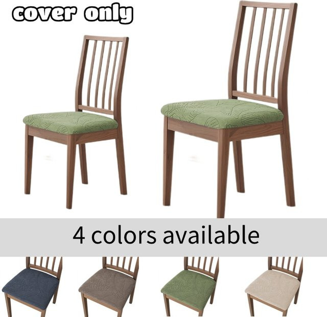 WANERQU Blattmuster Stuhlbezug mit floralem Design, superweiche und dehnbare Sitzkissenbezüge für Esszimmer und Bankett-Stühle - Bild 1