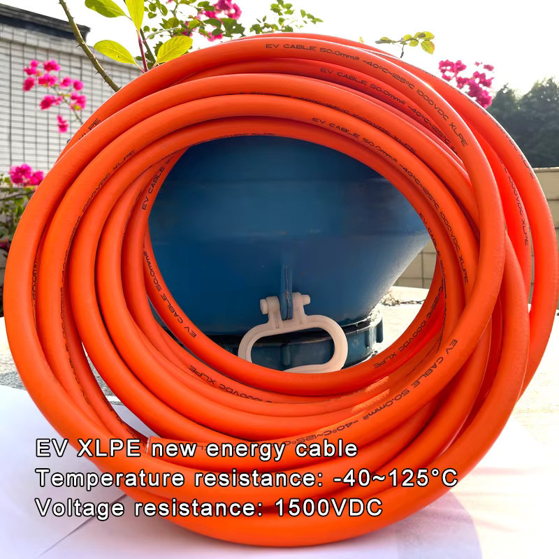 EV-Energiespeicherkabel aus sauerstofffreiem Kupfer in Orange, Hochspannungs-Kabelbaum für Elektrofahrzeuge, 1500V, 2,5-90mm², Länge: 1 m - Bild 3
