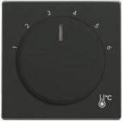 Busch-Jaeger Zentralscheibe Temperatur rund 1794 R-81 Thermostat in Anthrazit und Schwarz - Bild 1