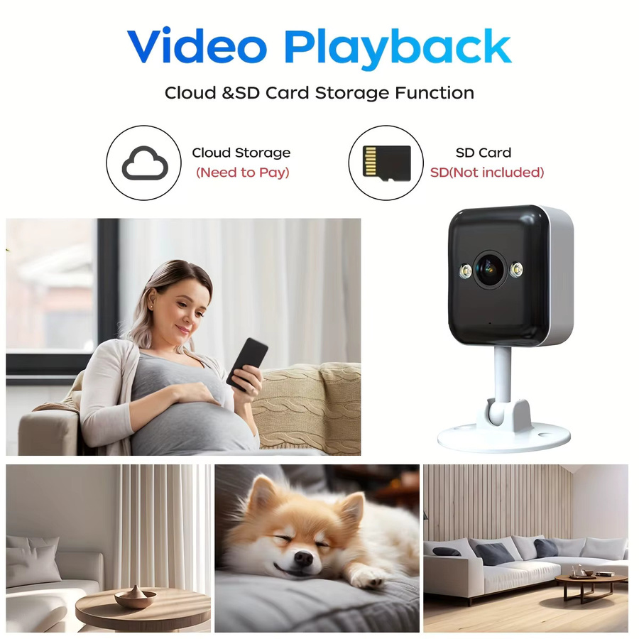 Cam720 Kabellose WLAN Heimkamera mit 5MP HD Auflösung, App-Steuerung und Menschenerkennung als Babymonitor und CCTV-Überwachungskamera - Bild 5