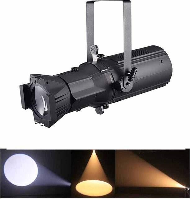 LEKO Profil-Bühnenscheinwerfer LED Zoom 250W Kaltweiß-Warmweiß 3200K bis 5200K Par Ellipsoidale Leuchte in Schwarz mit DMX512 - Bild 1