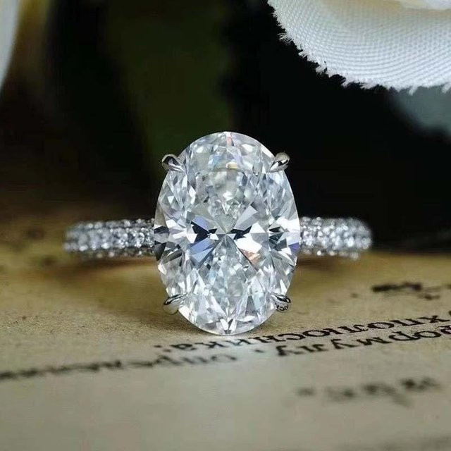 YIRAN Ring, Labor Diamant, 4 Karat, Weiß, Damen - Bild 1