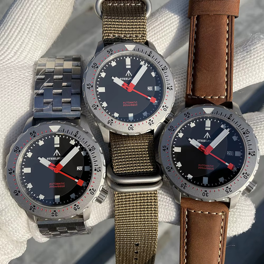 STEELFLIER Armbanduhr, Automatik, Edelstahl, Schwarz, Herren - Bild 3