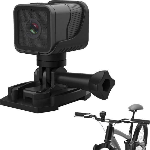 Tragbare 1080P HD Action-Cam mit WiFi und Hotspot, wasserdichte Sportkamera mit Anti-Shake-Funktion für Motorrad und Fahrrad, Schwarz - Bild 1