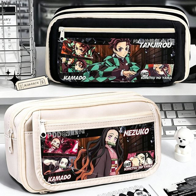 Bandai Demon Slayer Anime Federmäppchen mit großer Kapazität für Schüler, Multicolour - Bild 1