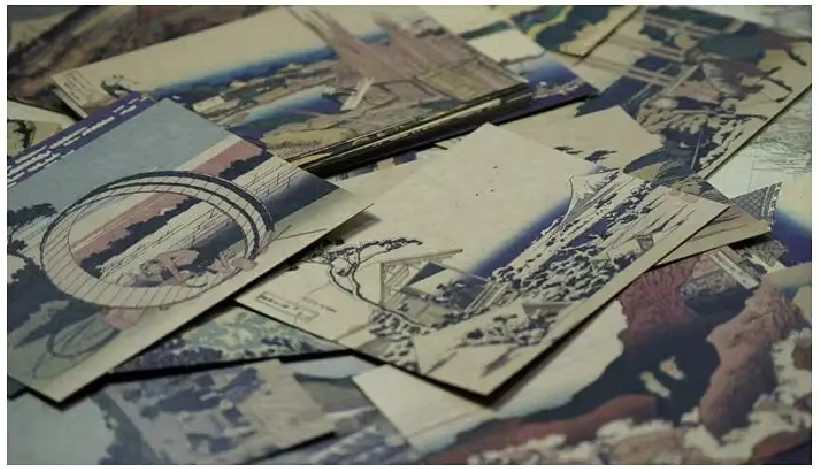 36 Ukiyo-e Postkarten Set mit Kunstmalerei der schwimmenden Welt in Mehrfarbig aus Kraftpapier - Bild 3