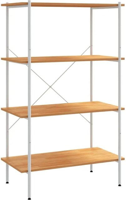 vidaXL Regal mit 4 Böden in Weiß und Eiche-Optik, B/T/H: 80 x 40 x 130 cm - Bild 1