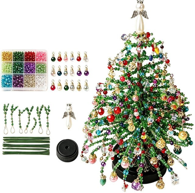 BILIBILIGAME DIY Weihnachtsbaum-Dekorationsset mit Engeln in Grün und Multicolour für Tischdekorationen - Bild 1