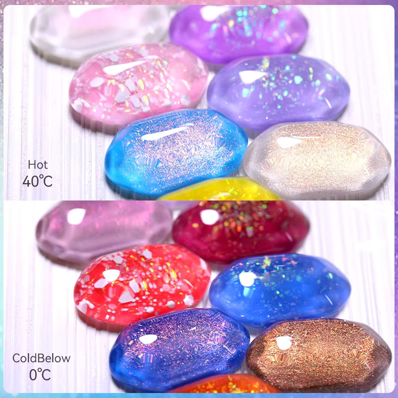 LILYCUTE Auroras Glitter Thermal Gel Nagellack, 7 ml - Bild 4