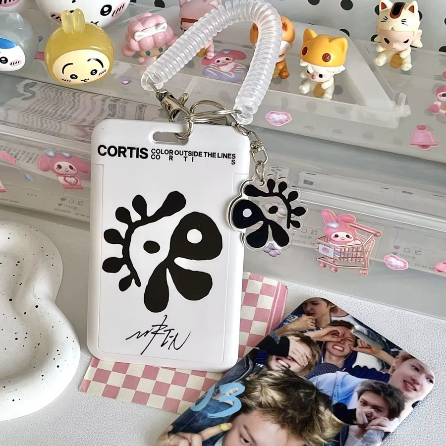 CORTIS Kartenhalter Schlüsselanhänger, PVC, Weißes Lederband - Bild 2