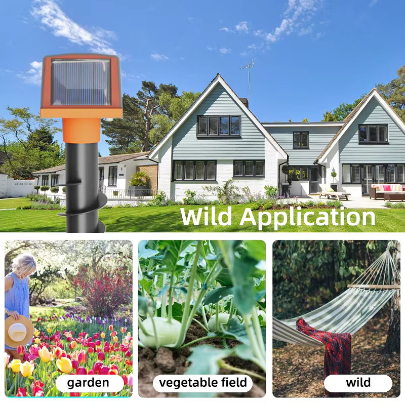 SAIJZEK Solarbetriebener Rattenvertreiber für den Außenbereich IP66 mit Maulwurf- und Schlangenabwehr für Garten und Hof - Bild 5