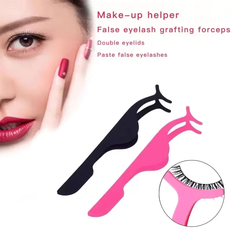 RUZOFO Wimpernpinzette aus Edelstahl, Schwarz/Rosa - Bild 3