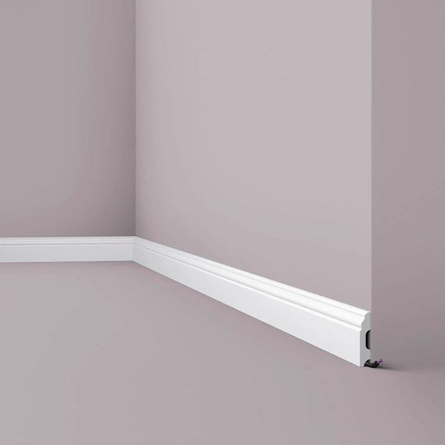NMC Wallstyl Sockelleiste FB1 Zierleiste in Weiß, H x B x T: 6 x 1,3 x 200 cm - Bild 1